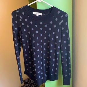 Pretty black sweater with silver polka dots. 🖤